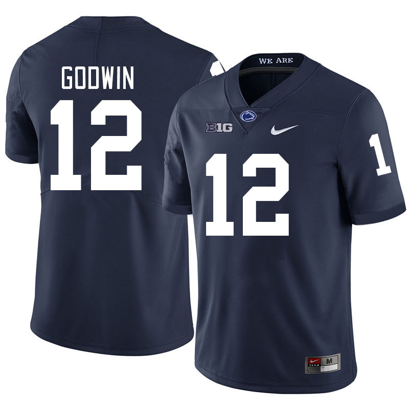 Penn State Nittany Lions #12 Chris Godwin College Football Jerseys Stitched Sale-Navy